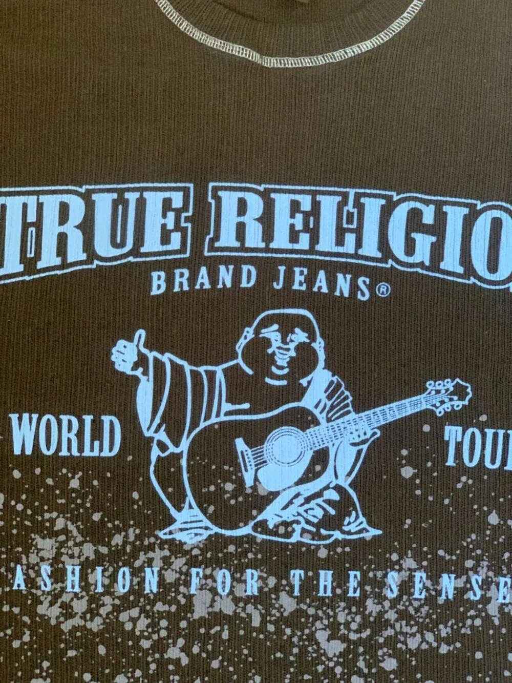 True Religion World Tour Buddha Graphic Oversized Tee M